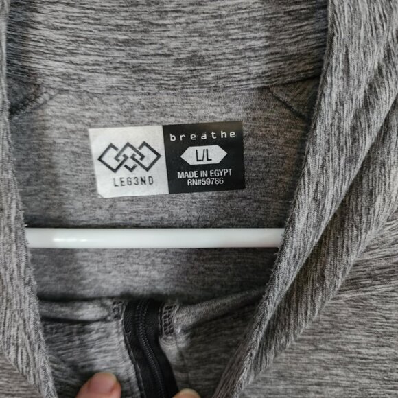 EUC Leg3nd 1/4 Zip Breathe Top Gray - Picture 4 of 4